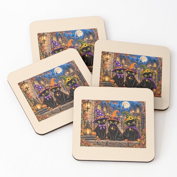 Item preview, Halloween Night Out — Three Black Cats designed and sold by Novel Works Studio.