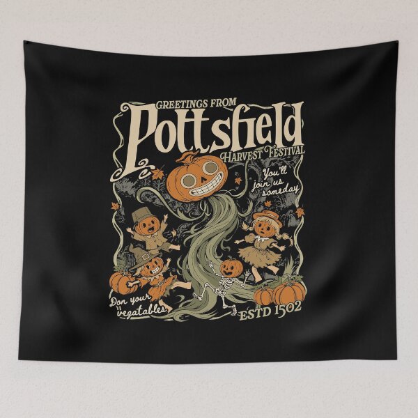Item preview,  Harvest Festival Pumpkin Folk Art — Vintage Spooky Autumn Illustration designed and sold by Krasnovaovaova.