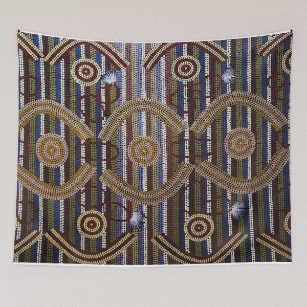 Item preview, Anmatyerre ceremonial designs associated with the rockhole site intankangu - 1982 designed and sold by NeonCanvasDream.