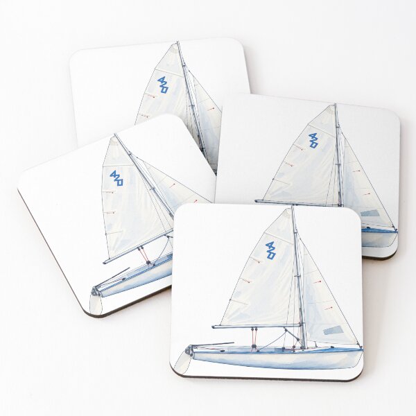 Item preview, Classic 420 Racing Dinghy Watercolor designed and sold by saltyhydrangea.