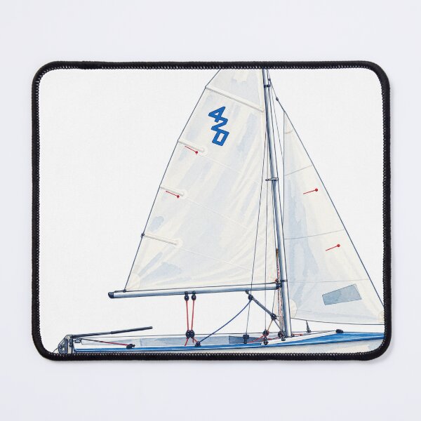 Item preview, Classic 420 Racing Dinghy Watercolor designed and sold by saltyhydrangea.