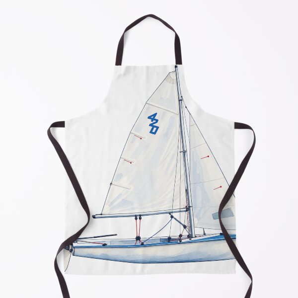 Item preview, Acuarela de un clásico velero de regatas 420 designed and sold by saltyhydrangea.