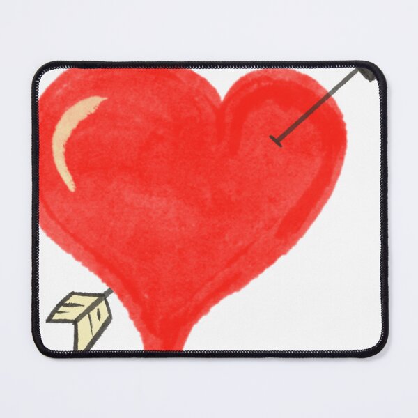 Item preview, Red Watercolor Heart with Cupid Arrow designed and sold by Bald Guy Draws.
