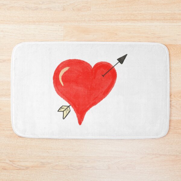 Item preview, Red Watercolor Heart with Cupid Arrow designed and sold by Bald Guy Draws.