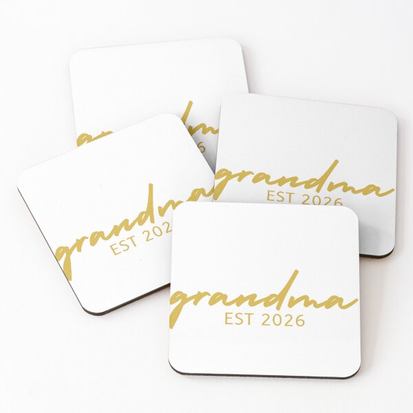 Item preview, Grandma Est 2026 Gold Script Typography designed and sold by EchoPrint Co..