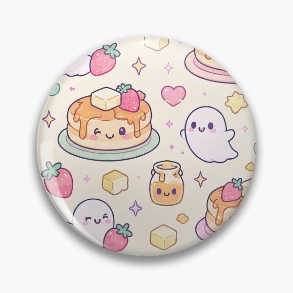 Item preview, Kawaii Ghost Pancake Pattern designed and sold by Soft Berry Studio.