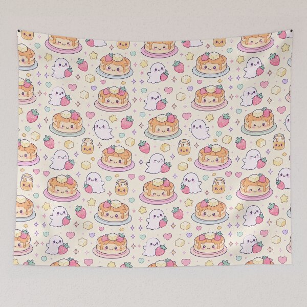 Item preview, Kawaii Ghost Pancake Pattern designed and sold by Soft Berry Studio.