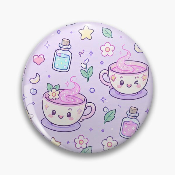 Item preview, Kawaii Magic Teacup Pattern designed and sold by Soft Berry Studio.