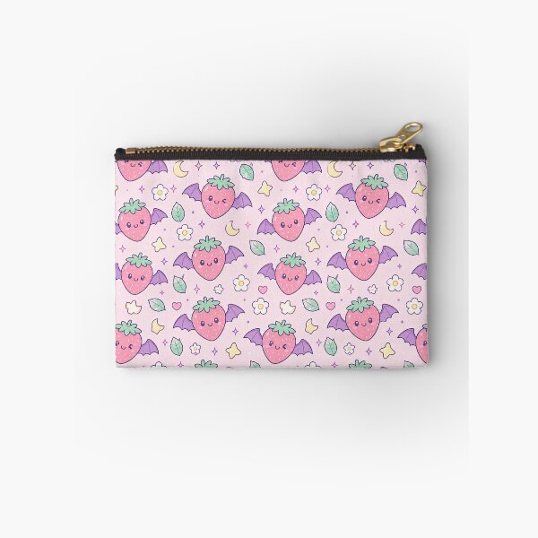 Item preview, Kawaii Bat Strawberry Pattern designed and sold by Soft Berry Studio.