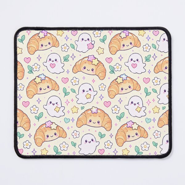 Item preview, Kawaii Ghost Croissant Pattern designed and sold by Soft Berry Studio.