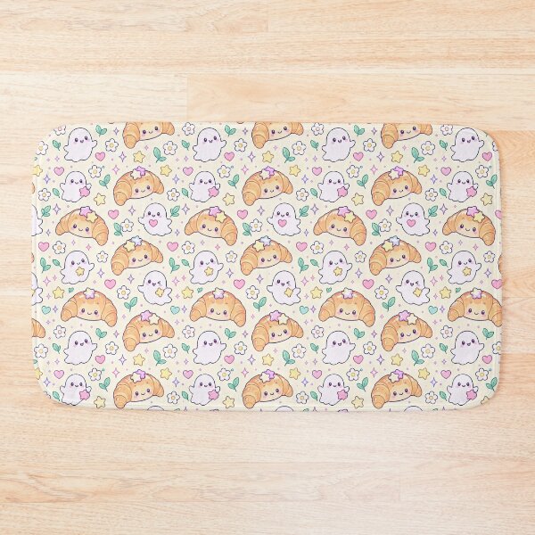 Item preview, Kawaii Ghost Croissant Pattern designed and sold by Soft Berry Studio.