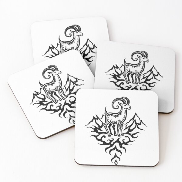 Item preview, Capricorn Sea-Goat Tattoo Flash Design designed and sold by Qubivibe.