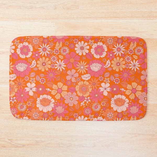 Item preview, Groovy 70s Flower Power – Retro Mod Floral Garden Pattern | Orange designed and sold by Frohyou.