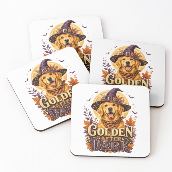 Item preview, Golden After Dark Golden Retriever Witch Hat Halloween Moon designed and sold by DYAFLK.