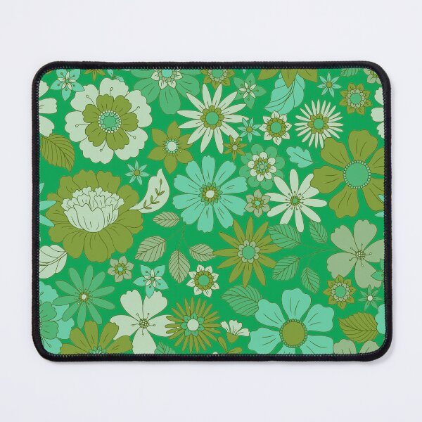 Item preview, Groovy 70s Flower Power – Retro Mod Floral Garden Pattern | Green designed and sold by Frohyou.