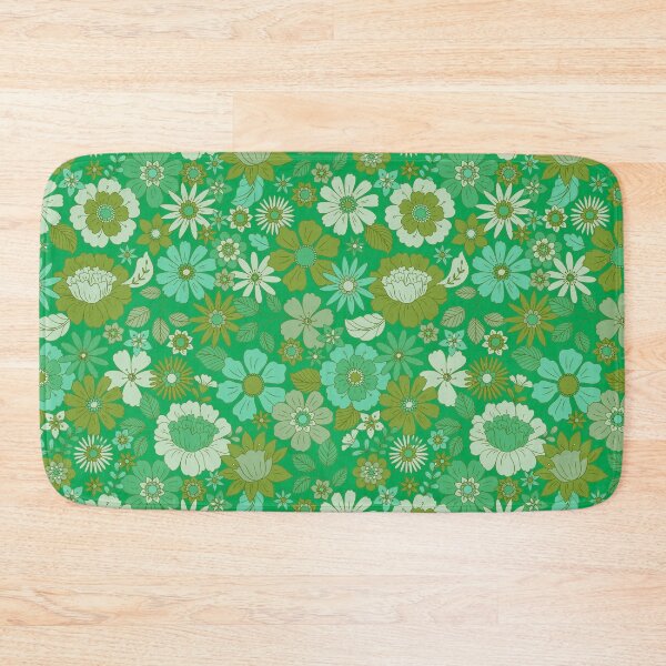 Item preview, Groovy 70s Flower Power – Retro Mod Floral Garden Pattern | Green designed and sold by Frohyou.