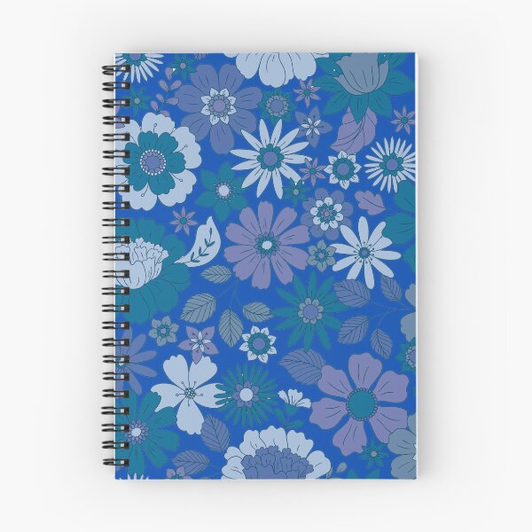Item preview, Groovy 70s Flower Power – Retro Mod Floral Garden Pattern | Blue designed and sold by Frohyou.