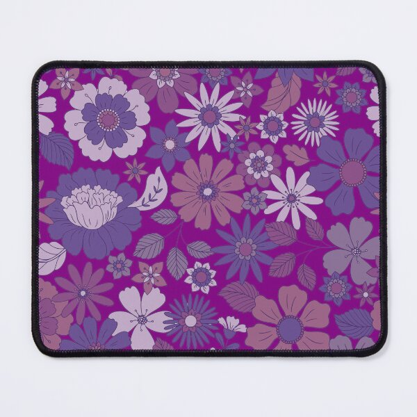 Item preview, Groovy 70s Flower Power – Retro Mod Floral Garden Pattern | Purple designed and sold by Frohyou.