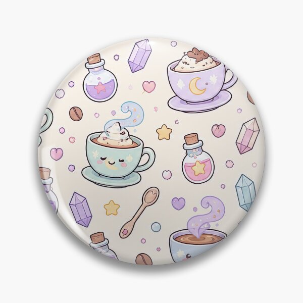 Item preview, Kawaii Potion Coffee Pattern designed and sold by Soft Berry Studio.