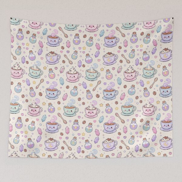 Item preview, Kawaii Potion Coffee Pattern designed and sold by Soft Berry Studio.