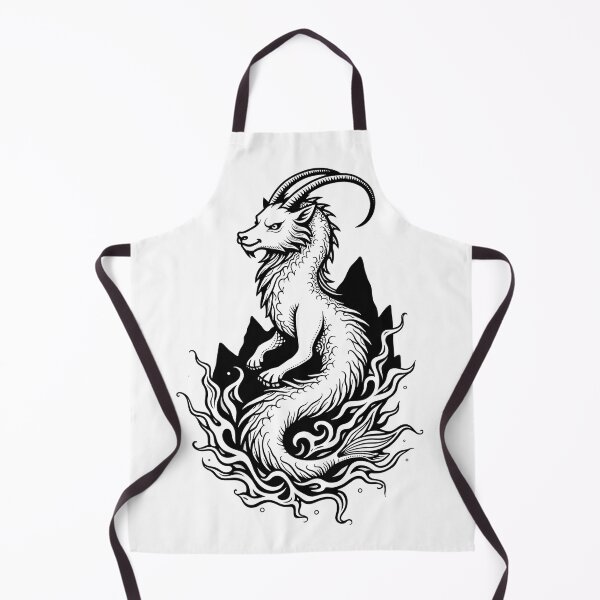 Item preview, Stylized Sea-Goat Line Art for Capricorn Lovers designed and sold by Qubivibe.