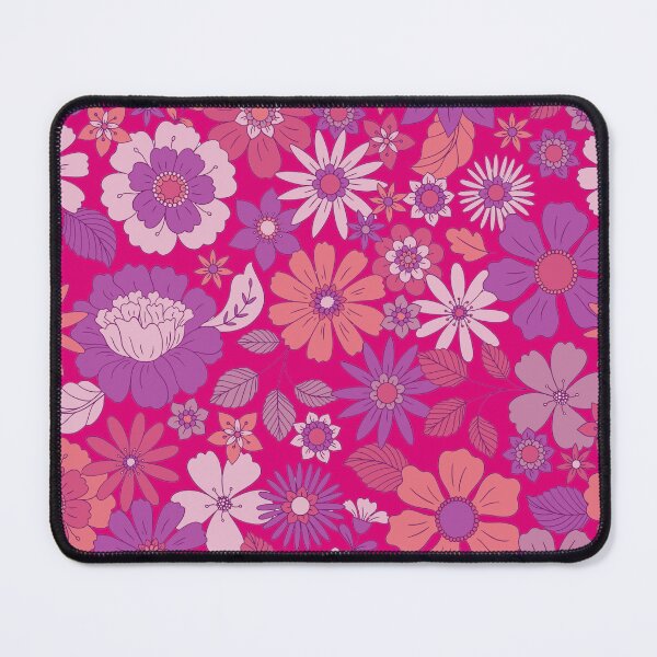 Item preview, Groovy 70s Flower Power – Retro Mod Floral Garden Pattern | Pink designed and sold by Frohyou.