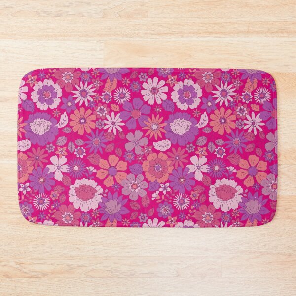 Item preview, Groovy 70s Flower Power – Retro Mod Floral Garden Pattern | Pink designed and sold by Frohyou.