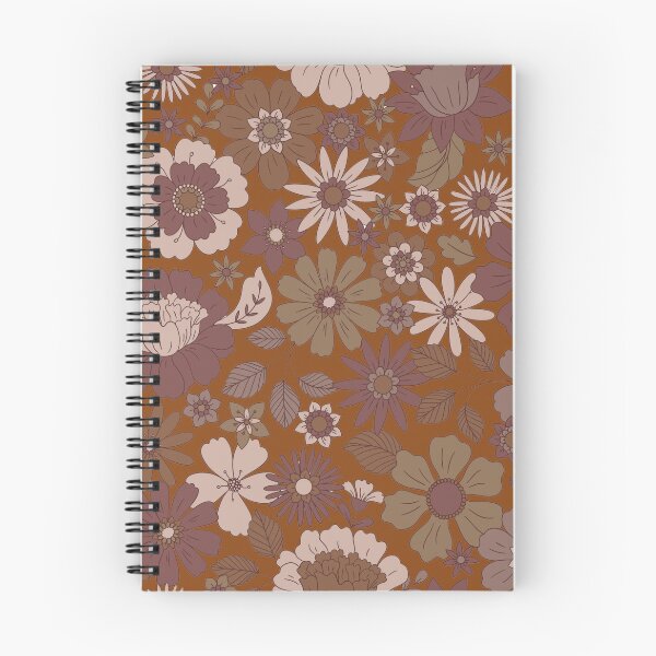 Item preview, Groovy 70s Flower Power – Retro Mod Floral Garden Pattern | Brown designed and sold by Frohyou.