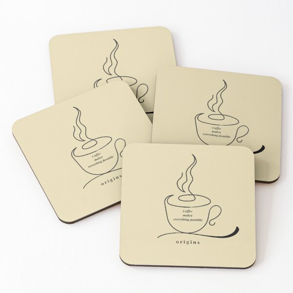 Item preview, Cozy Morning Coffee & Steam Minimalist Art | Aesthetic Warm Vibe designed and sold by ORIGINS LINES.