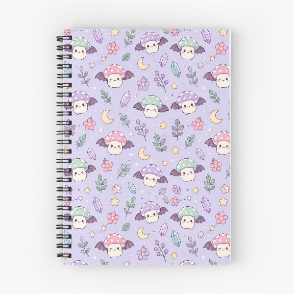 Item preview, Kawaii Bat Mushroom Pattern designed and sold by Soft Berry Studio.
