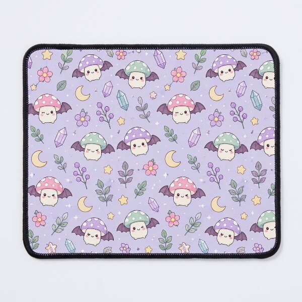 Item preview, Kawaii Bat Mushroom Pattern designed and sold by Soft Berry Studio.