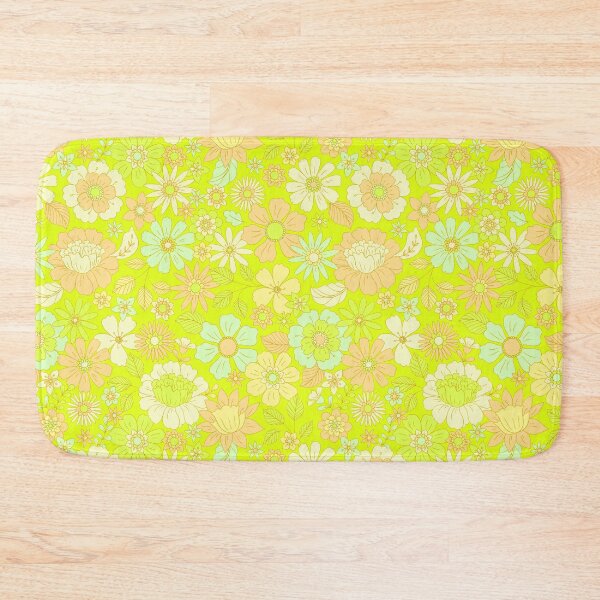 Item preview, Groovy 70s Flower Power – Retro Mod Floral Garden Pattern | Chartreuse designed and sold by Frohyou.