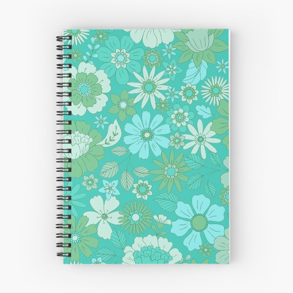Item preview, Groovy 70s Flower Power – Retro Mod Floral Garden Pattern | Teal designed and sold by Frohyou.