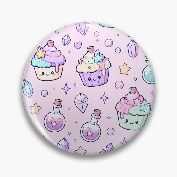 Item preview, Kawaii Magic Cupcake Potion Pattern designed and sold by Soft Berry Studio.