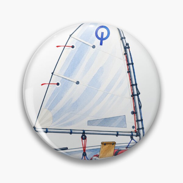 Item preview, Classic Optimist Sailing Dinghy Watercolor designed and sold by saltyhydrangea.