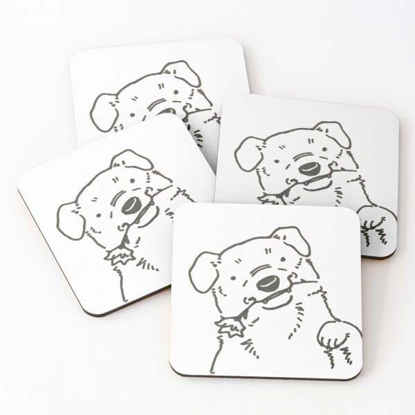 Item preview, Cute Dog with a flower in his mouth designed and sold by OuiOuiArt.