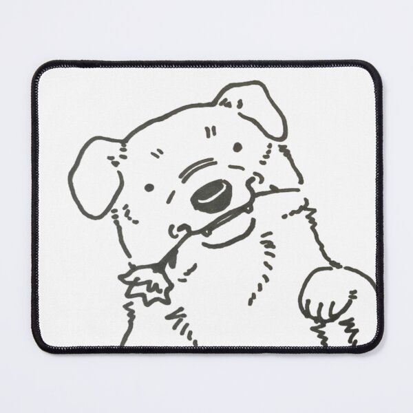 Item preview, Cute Dog with a flower in his mouth designed and sold by OuiOuiArt.