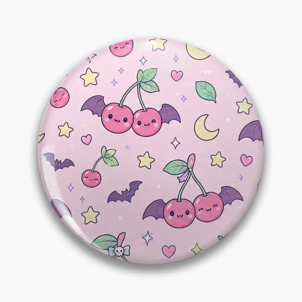 Item preview, Kawaii Bat Cherry Pattern designed and sold by Soft Berry Studio.