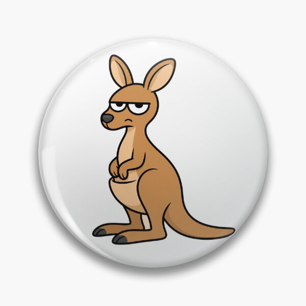 Item preview, Grumpy Kangaroo Resting Bitch Face Cartoon designed and sold by Bitchy Little Things.