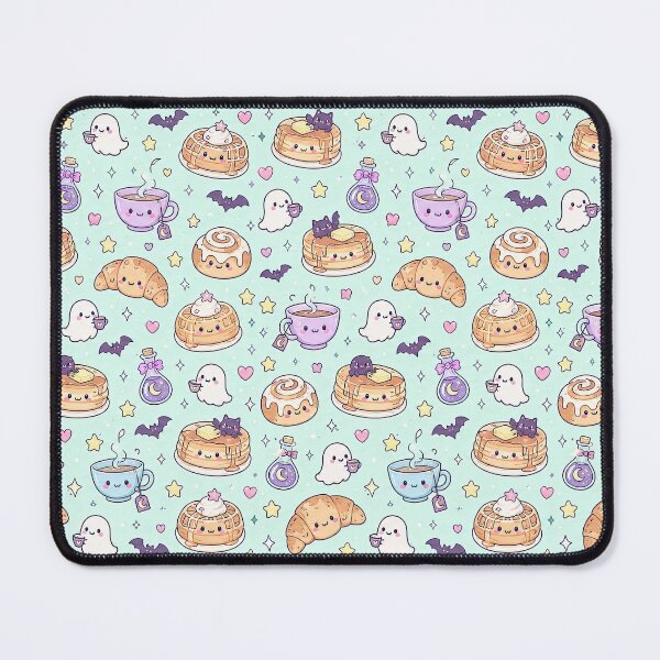 Item preview, Kawaii Spooky Breakfast Mix Pattern designed and sold by Soft Berry Studio.