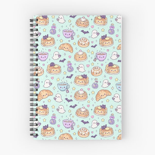 Item preview, Kawaii Spooky Breakfast Mix Pattern designed and sold by Soft Berry Studio.
