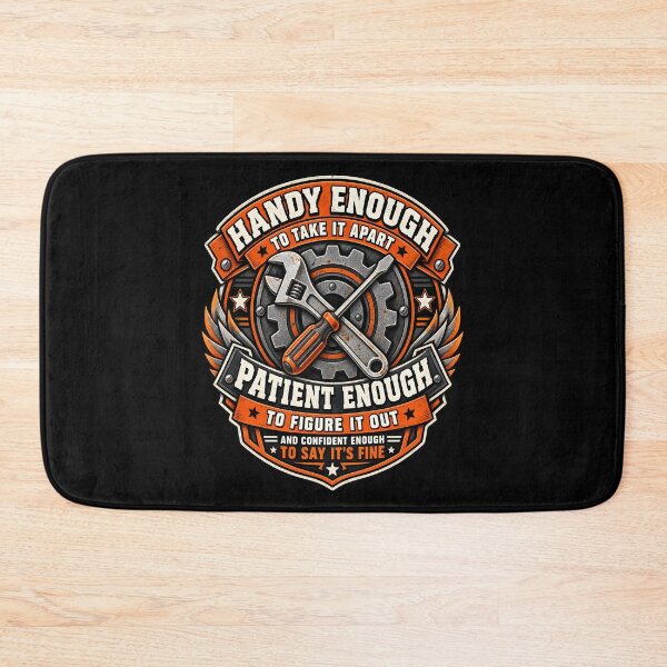 Item preview, Funny Mechanic Tool Badge Handyman Humor designed and sold by metalsnak.