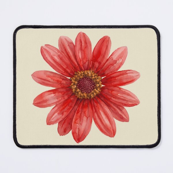 Item preview, Red Daisy in Watercolor – Botanical Illustration designed and sold by SuperMama1973.