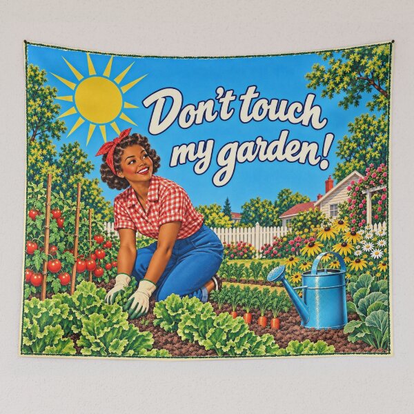 Item preview, Retro Don’t Touch My Garden – Black Women Gardening designed and sold by American Fieldmark Studio.