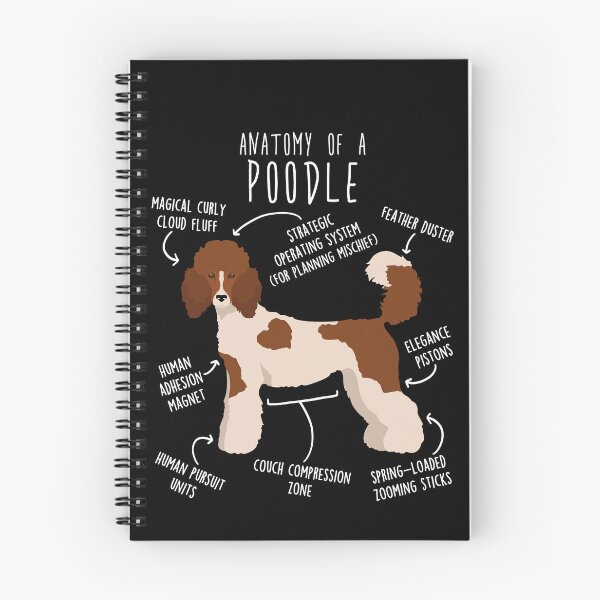 Item preview, Parti Standard Poodle Dog Anatomy designed and sold by Clara Hollins.
