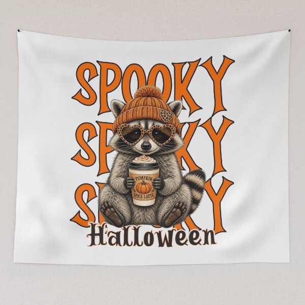 Item preview, Pumpkin Spice Raccoon Spooky Halloween Cute Fall designed and sold by Trendvia .