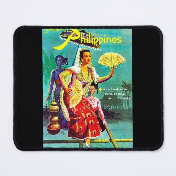Item preview, Vintage Travel Poster | Southern Philippines Adventure | Colorful Cultural Art | Exotic Landscapes & Traditional Attire designed and sold by artofuniverse.