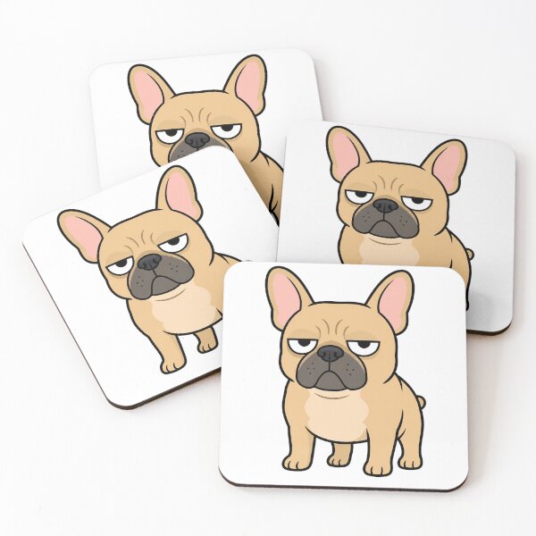 Item preview, Grumpy French Bulldog Resting Bitch Face Cartoon designed and sold by Bitchy Little Things.