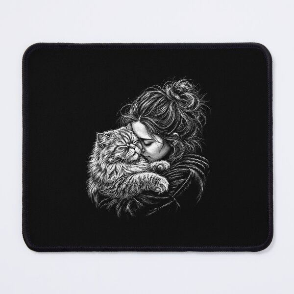 Item preview, Persian Cat Hugging Girl designed and sold by gunaone-design.