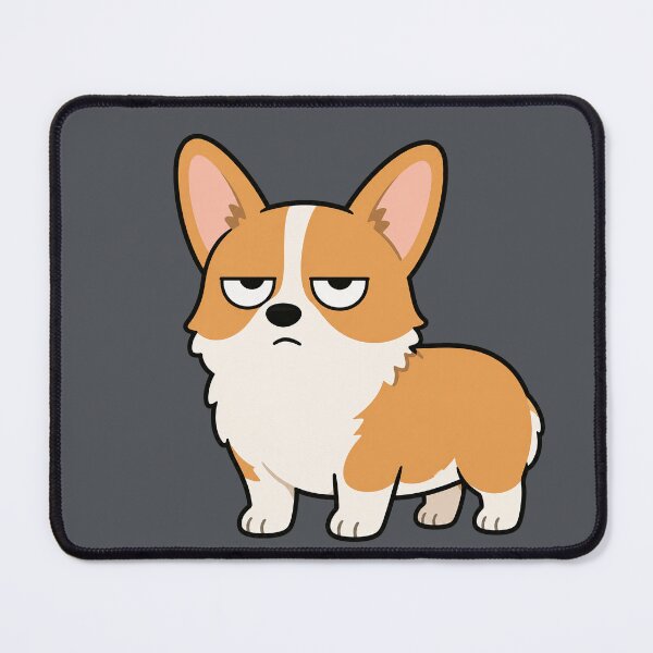 Item preview, Grumpy Corgi Resting Bitch Face Cartoon designed and sold by Bitchy Little Things.